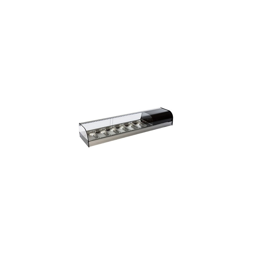 Vitrina 6 Bandejas Curvo Plata CASFRI